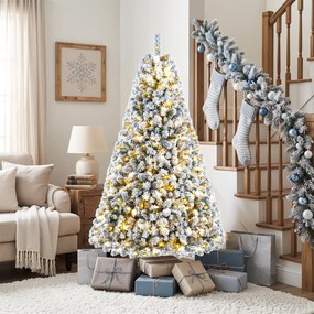 Árvore de Natal Artificial Altura: 183, Efeito Nevado, Verde