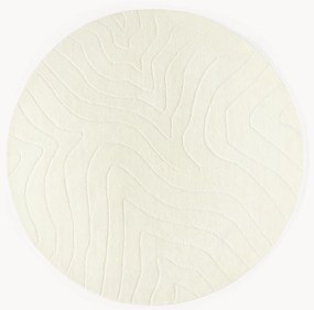 Tapete redondo em lã artesanal Aaron