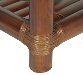 Mesa de cabeceira 40x40x40 cm em bambu castanho escuro