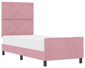Cama vidaXL Rosa 80x200 cm Veludo