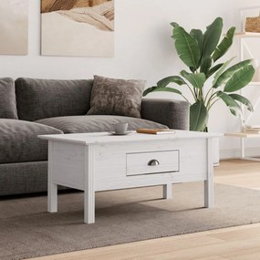 vidaXL Mesa de centro BODO 100x55x46 cm madeira de pinho maciça branco