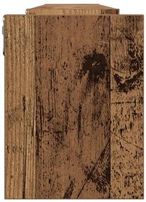 Estantes parede 2 pcs 100x15x20 cm deriv. madeira madeira velha