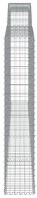 Cestos gabião arqueados 7pcs 400x30x160/180cm ferro galvanizado