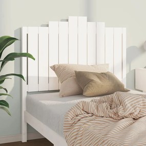 Cabeceira de cama 106x4x110 cm pinho maciço branco