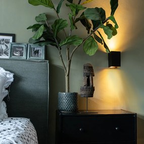 Candeeiro de parede inteligente moderno preto incl. 2 WiFi GU10 - Sandy