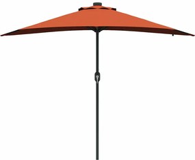 Guarda-sol de Jardim Terracota 294 x 150 x 223 cm tecido