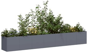 vidaXL Vaso floreira 280x40x40 cm aço laminado a frio antracite