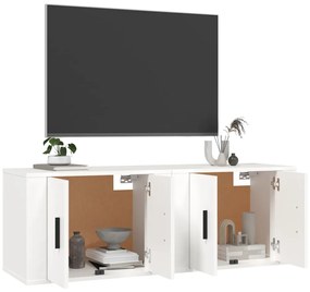 Móveis de TV para parede 2 pcs 57x34,5x40 cm branco