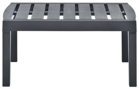 Mesa de jardim 78x55x38 cm plástico antracite