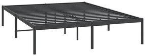 Estrutura de cama 140x190 cm metal preto