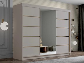 Roupeiro Closico 184, Caxemira, 215x250x58cm, 203 kg, Portas de roupeiro: Deslizante