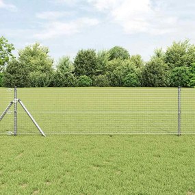 vidaXL Cerca de Arame Soldado 0,6 x 25 m em Aço Galvanizado