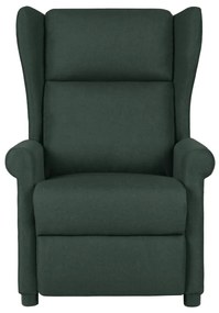 Poltrona reclinável tecido verde-escuro