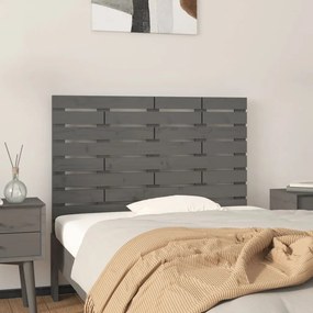 vidaXL Cabeceira de parede 81x3x63 cm madeira de pinho maciça cinza