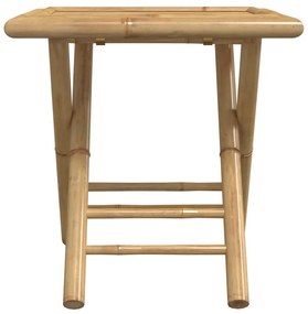 Mesa de jardim dobrável 45x45x45 cm bambu