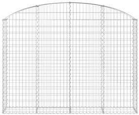 Cesto gabião arqueado 200x30x140/160 cm ferro galvanizado