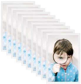 vidaXL Molduras para mesa 10 pcs 10x15 cm MDF branco