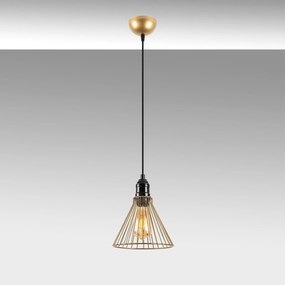 Candeeiro de Teto Rozye – Dourado Brilhante – 20 x 20 x 124 cm