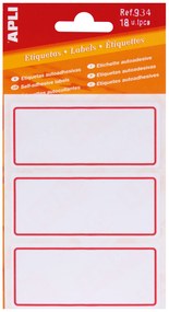 Etiquetas Escolares - Vermelho 34x78mm 18 Un. Apli