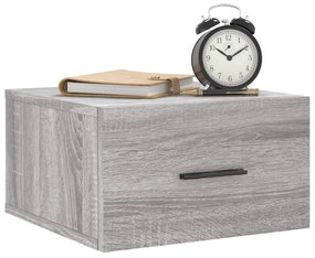 Mesa de cabeceira montagem na parede cinzento sonoma 35x35x20cm