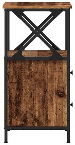 Mesa de cabeceira 34x35,5x70 cm derivados de madeira preto
