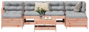 7 pcs conjunto sofás jardim madeira abeto-de-douglas