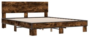 Estrutura de cama 150x200 cm derivados madeira/metal