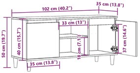 Móvel de TV 102x35x50 cm derivados de madeira madeira velha
