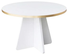 Mesa de Centro Mushroom – Dourado e Branco – 60 cm x 40 cm x 60 cm