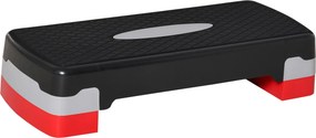 Step para Exercício Aeróbico Plataforma Step com Altura Ajustável em 2 Níveis com Carga Máxima 150kg para Exercício em Academia Casa 68x29x10-15cm Pre