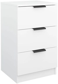 Mesas de cabeceira 2 pcs 40x36x65 cm branco