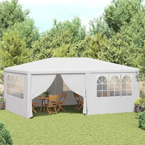 vidaXL Tenda festas profissional + paredes laterais 4x6m 90g/m² branco