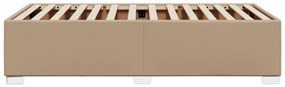 Estrutura de cama 90x190 cm couro artificial cappuccino