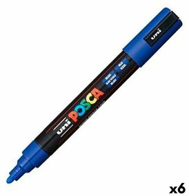 Marcadores Posca PC-5M Azul 6 Unidades