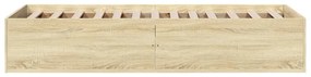 Estrutura de cama 90x190cm derivados de madeira carvalho sonoma