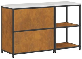 Conjunto de Armazenamento de Cozinha 2 pcs Ferro Enferrujado