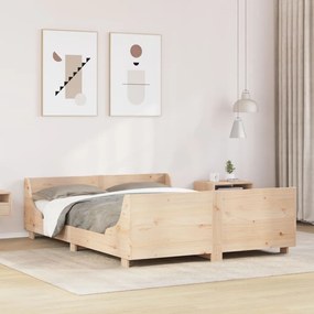 vidaXL Cama sem colchão 150x200 cm madeira de pinho maciça