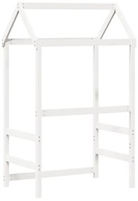 Telhado de cama infantil 118x70x176,5 cm pinho maciço branco