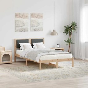 vidaXL Estrutura da Cama com cabeceira Cinza Escuro 120 x 190 cm