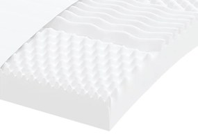 Sofá-cama c/ gavetão e colchões 90x190 cm tecido cinzento-claro