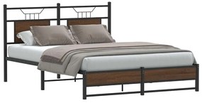 Estrutura cama s/ colchão derivados madeira carvalho castanho