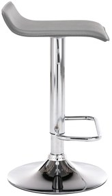 Conjunto de 2 bancos de bar Dyn 38 x 65-85 x 41 cm Cinzento