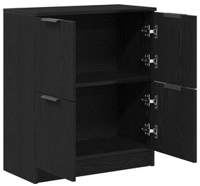 Buffet de Carvalho Preto vidaXL - 60 x 30 x 70 cm - Feito de Madeira G