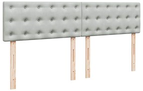Estrutura de cama otomana com colchão 180x200 cm cinzento claro