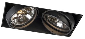 Foco embutido preto AR111 inclinável e rotativo - Oneon Moderno