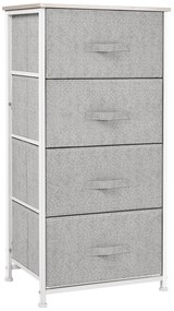 HOMCOM Cómoda Organizador com 4 Gavetas de tecido para sala de estar quarto 45x30x92cm