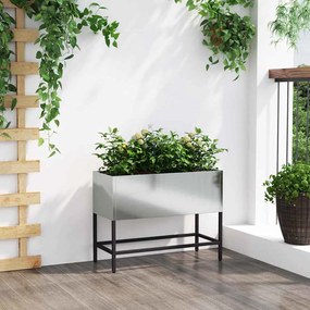 Jardineira Elevada vidaXL 60x26x45 cm Aço Galvanizado