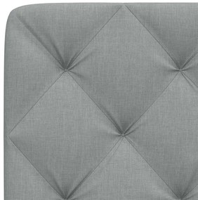 Almofadão de cabeceira 80 cm tecido cinzento-claro