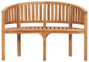 5 pcs conj. lounge de jardim formato banana teca maciça