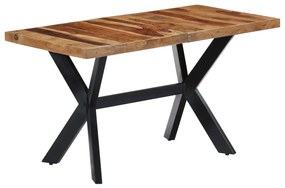 vidaXL Mesa de jantar 140x70x75 cm madeira de acácia maciça
